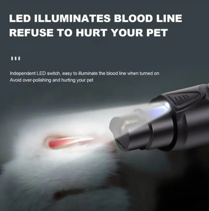 VYROVA PawGlow™ Pet Nail Grinder